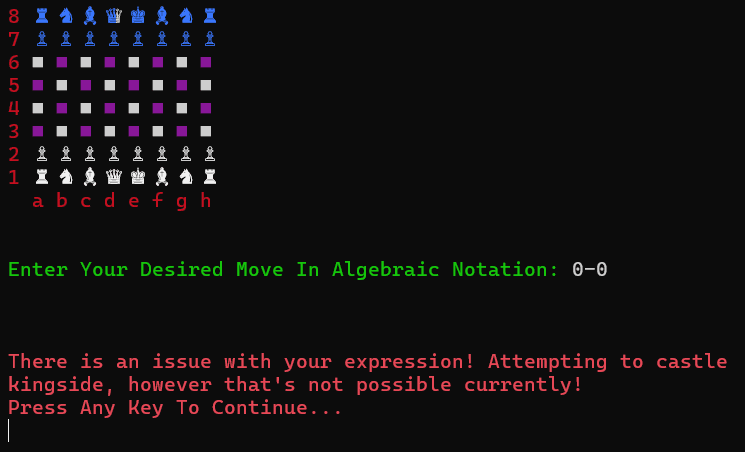 Modern C++ Chess